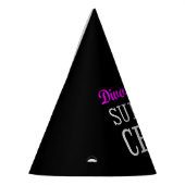 女おもしろいの子の夜のサポートクルー離婚パーティー パーティーハット (左)