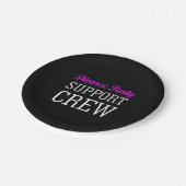 女おもしろいの子の夜のサポートクルー離婚パーティー ペーパープレート (アングル)