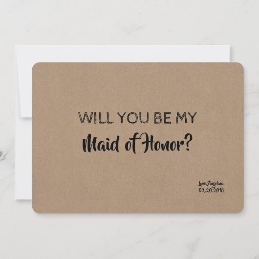 女おもしろいの子の花嫁の提案カード 招待状 (裏面)