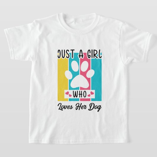 女おもしろいの子は犬を好む Tシャツ (レイダウン)