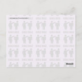 女おもしろいの子は紫の女の子パワーフェミニストギフト ポストカード (裏面)