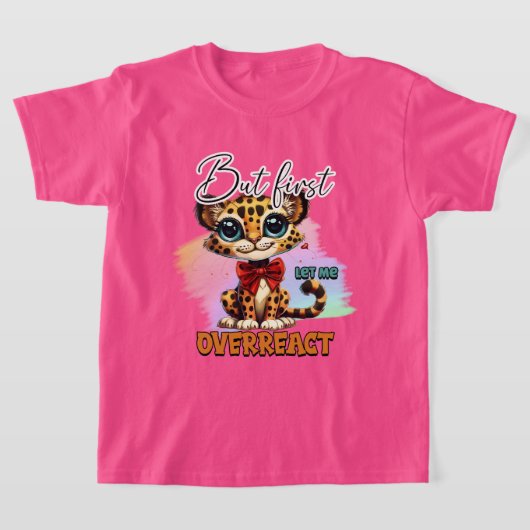女おもしろいの子はreact word artに皮肉を込める tシャツ (レイダウン)