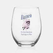 女おもしろいの子ナイトアウトワインバンコ ステムなしワイングラス (正面)