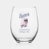 女おもしろいの子ナイトアウトワインバンコ ステムなしワイングラス (裏面)