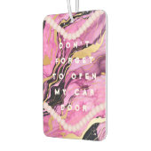 女おもしろいの子引用文オープンドアピンクカー カーエアーフレッシュナー (左)