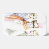 女おもしろいの子iPhone 13ケース Case-Mate iPhoneケース (裏面 (横))