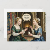 女おもしろいの頼乳糖は無い？ ポストカード (正面/裏面)