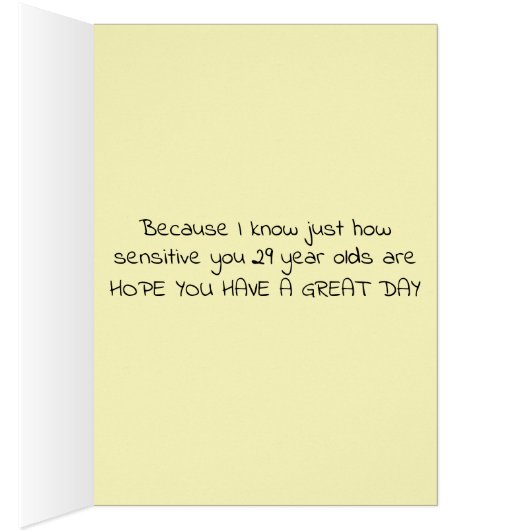 女おもしろいパーソナライズされた年齢実在誕生日カード (内側 (右))