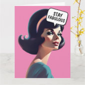 女おもしろい友誕生日友カード カード (黄色い花)