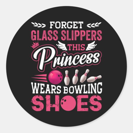 女おもしろい女の子のためのボーリングママ妻 ラウンドシール (正面)