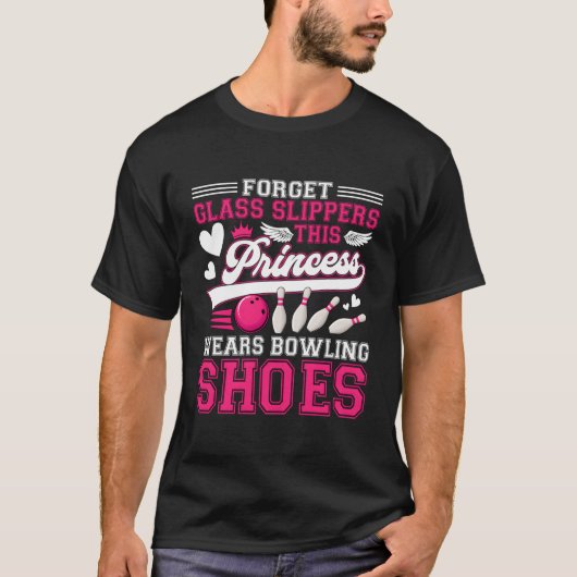 女おもしろい女の子のためのボーリングママ妻 Tシャツ (正面)