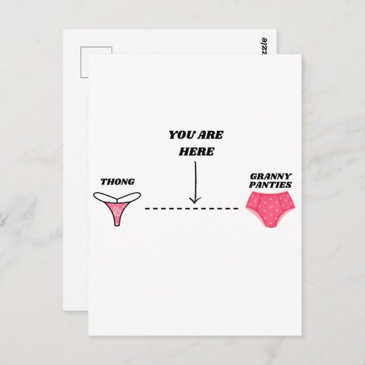 女おもしろい女の日おもしろいのハッピーバースデー ポストカード (正面/裏面)