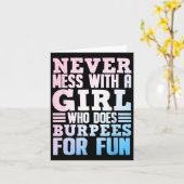 女おもしろい子向けバーペアート女性フィットネストレーニングG カード (黄色い花)