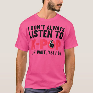 女おもしろい子女の10代のKpopアート韓国音楽L Tシャツ