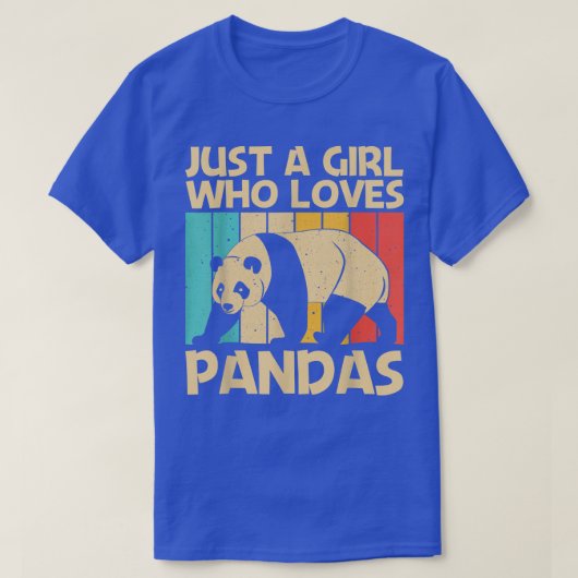 女おもしろい子用パンダデザインパンダベア Tシャツ (デザイン正面)