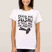 女おもしろい子用Tシャ食べ物を与えツ Tシャツ (正面)