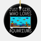 女おもしろい子魚タンク愛好家用水族館 セラミックオーナメント (裏面)