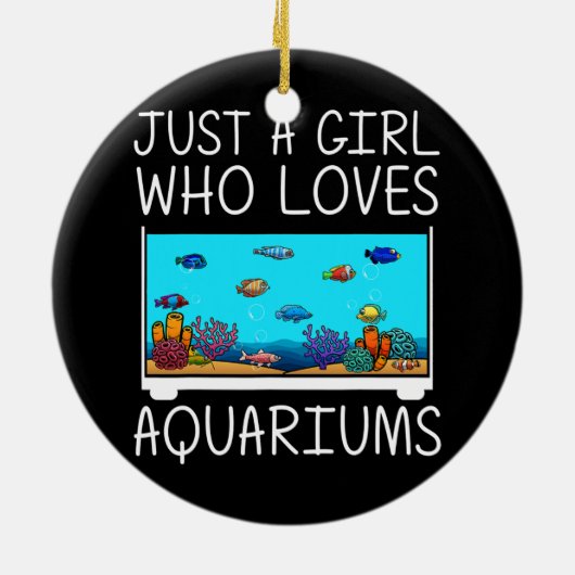 女おもしろい子魚タンク愛好家用水族館 セラミックオーナメント (裏面)