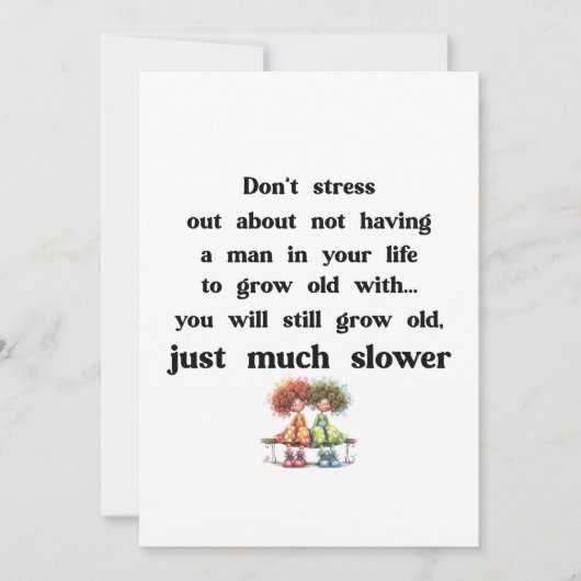 女おもしろい性と男の文字 カード (正面)