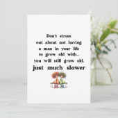 女おもしろい性と男の文字 カード (スタンド正面)