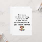 女おもしろい性と男の文字 カード (正面/裏面インサイチュ)