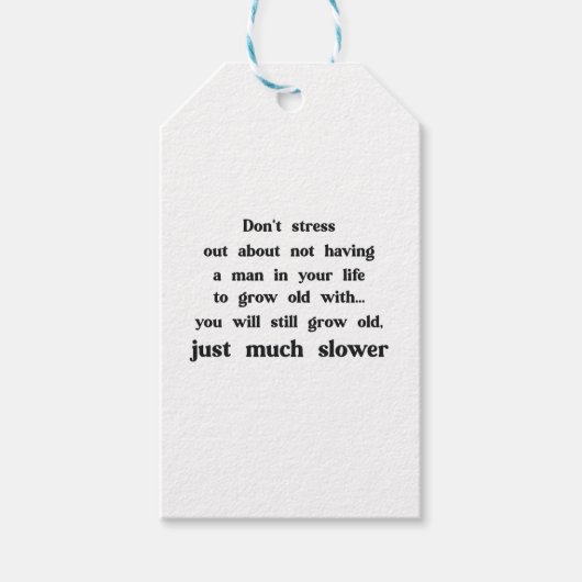 女おもしろい性と男の文字。 ギフトタグ (正面)