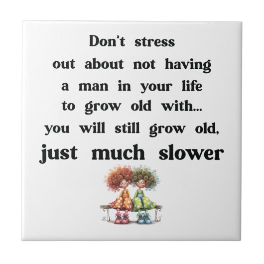 女おもしろい性と男の文字 タイル (正面)