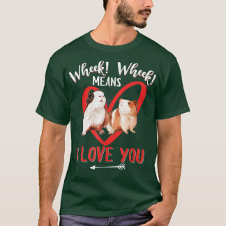 女おもしろい性と男性ギニアPのためのモルモット恋人 Tシャツ