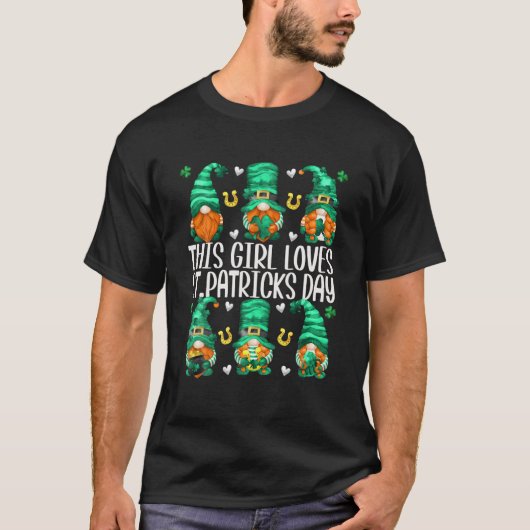 女おもしろい性のための格言この女の子はSt.パトリックを愛している Tシャツ (正面)