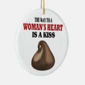 女おもしろい性のハート セラミックオーナメント (右)