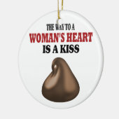 女おもしろい性のハート セラミックオーナメント (左)