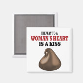 女おもしろい性のハート マグネット (正面/裏面)