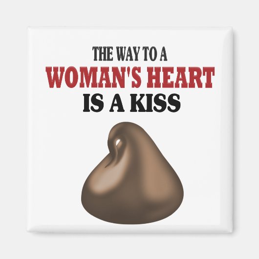 女おもしろい性のハート マグネット (正面)