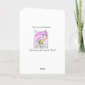 女おもしろい性のユーモア誕生日カード! カード (裏面)