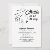 女おもしろい性の中生はまだ暑い50誕生日 招待状 (正面)