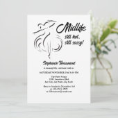 女おもしろい性の中生はまだ暑い50誕生日 招待状 (スタンド正面)