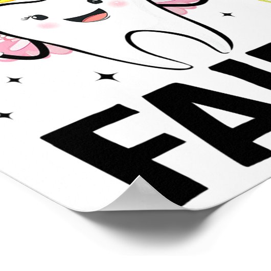 女おもしろい性の子供のための歯の妖精ハロウィーンの衣装 ポスター (角)