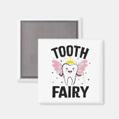 女おもしろい性の子供のための歯の妖精ハロウィーンの衣装 マグネット (正面/裏面)