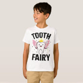 女おもしろい性の子供のための歯の妖精ハロウィーンの衣装 Tシャツ (正面フル)