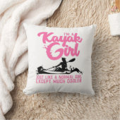 女おもしろい性カヤック女子パッカッコいいドのカヤック贈り物 クッション (ブランケット)