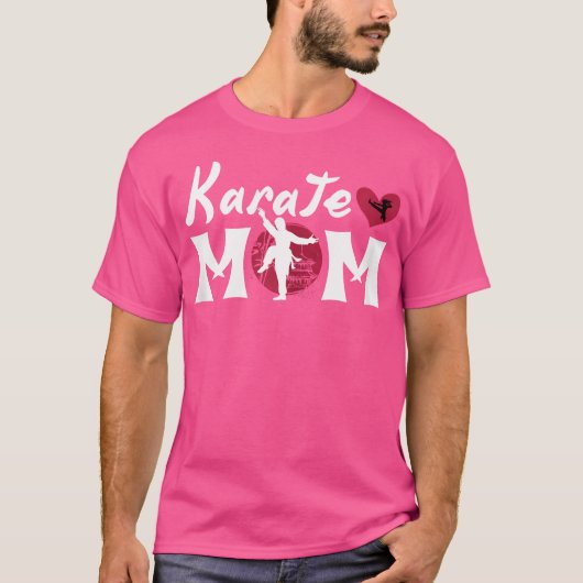 女おもしろい性カラティのための空手好き母 Tシャツ (正面)