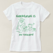 女おもしろい性ガーデニング愛好家のためのプラントレディTシャツ Tシャツ (デザイン正面)