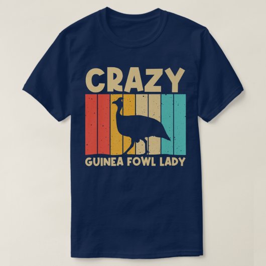 女おもしろい性ガールズギニアHeのギニア鳥デザイン Tシャツ (デザイン正面)