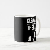 女おもしろい性ハウスキーの掃除ハウスキーアート コーヒーマグカップ (正面右)