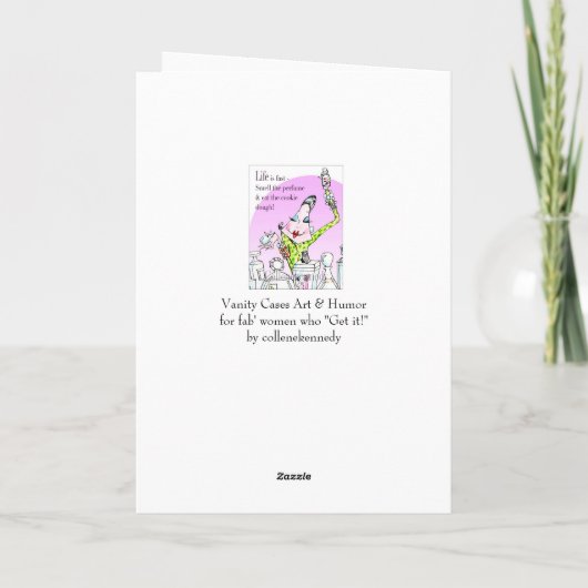 女おもしろい性ユーモア誕生日カード カード (裏面)