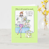 女おもしろい性ユーモア誕生日カード – タブロイドのユーモア！ カード (黄色い花)