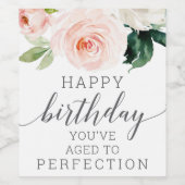 女おもしろい性誕生日贈与 ワインラベル (シングルラベル)