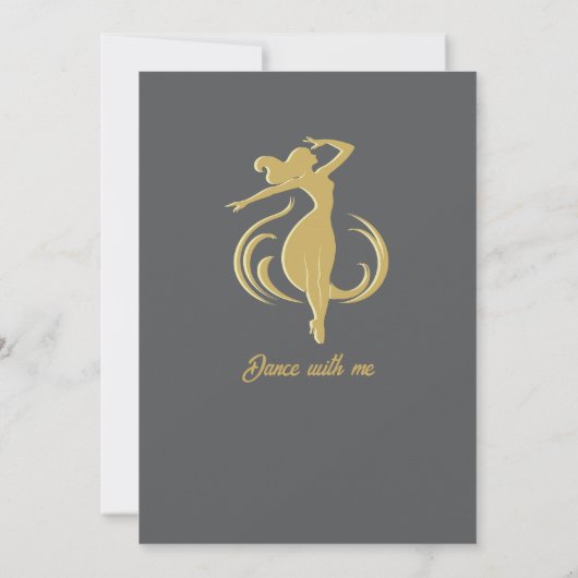 女おもしろい性金ゴールド中生まだ暑い50誕生日 招待状 (裏面)