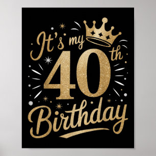 女おもしろい性40年40歳の私の40歳の誕生日 ポスター