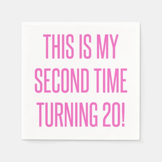 女おもしろい性40歳の誕生日 スタンダードカクテルナプキン (正面)